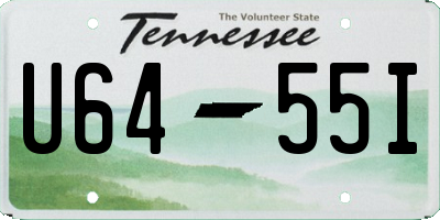 TN license plate U6455I