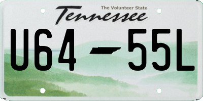 TN license plate U6455L