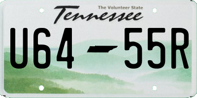 TN license plate U6455R
