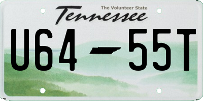 TN license plate U6455T