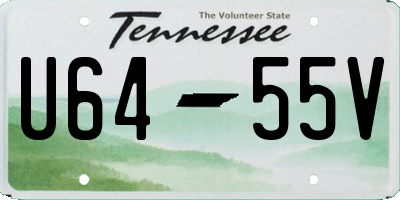 TN license plate U6455V