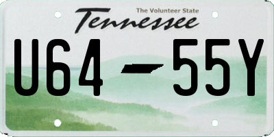 TN license plate U6455Y