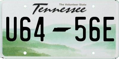 TN license plate U6456E