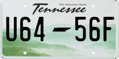 TN license plate U6456F
