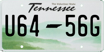 TN license plate U6456G