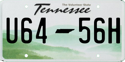 TN license plate U6456H