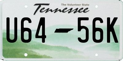 TN license plate U6456K