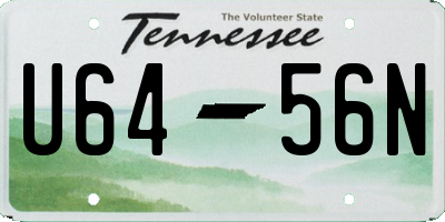 TN license plate U6456N