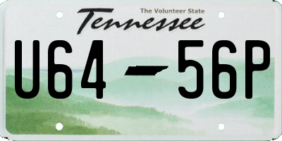 TN license plate U6456P