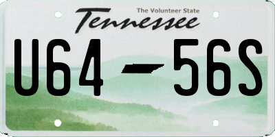 TN license plate U6456S