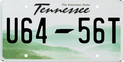 TN license plate U6456T