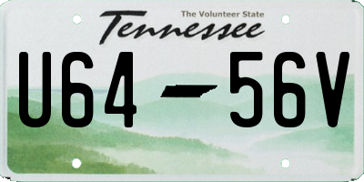 TN license plate U6456V