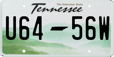 TN license plate U6456W