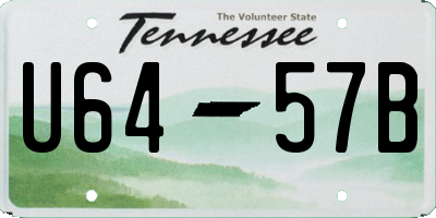 TN license plate U6457B