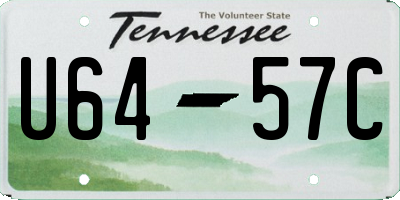TN license plate U6457C