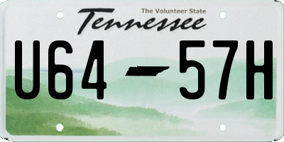 TN license plate U6457H