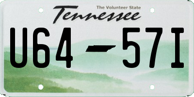 TN license plate U6457I