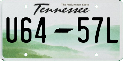 TN license plate U6457L