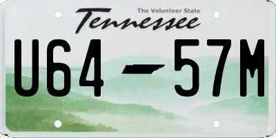 TN license plate U6457M