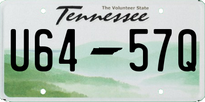 TN license plate U6457Q