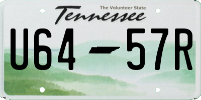 TN license plate U6457R