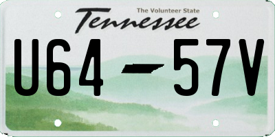 TN license plate U6457V