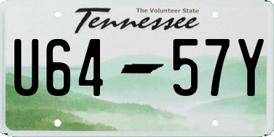 TN license plate U6457Y