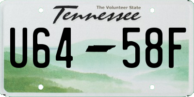 TN license plate U6458F