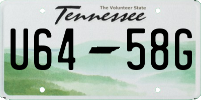 TN license plate U6458G