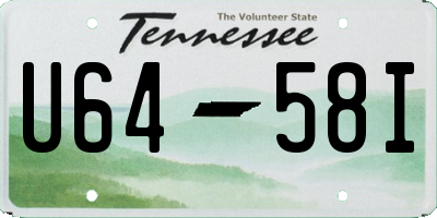 TN license plate U6458I