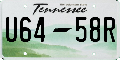 TN license plate U6458R