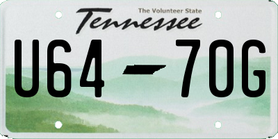 TN license plate U6470G