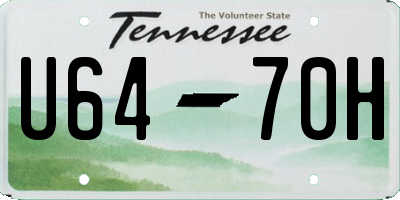 TN license plate U6470H