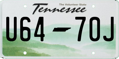 TN license plate U6470J