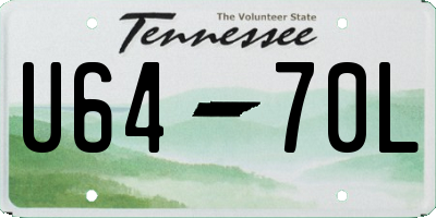 TN license plate U6470L