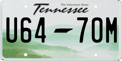 TN license plate U6470M