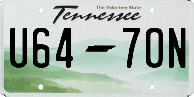 TN license plate U6470N