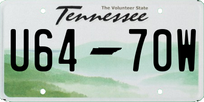 TN license plate U6470W