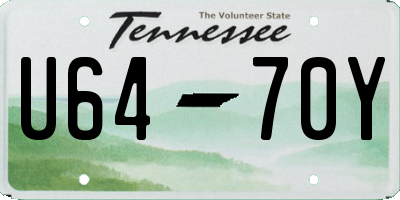 TN license plate U6470Y