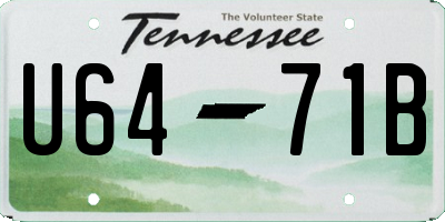 TN license plate U6471B