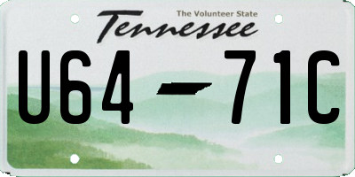 TN license plate U6471C