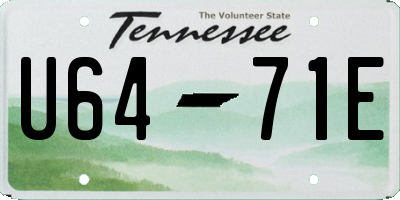 TN license plate U6471E