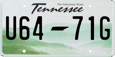 TN license plate U6471G