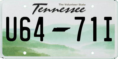 TN license plate U6471I