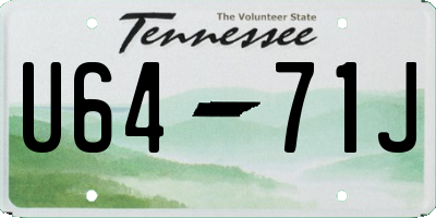 TN license plate U6471J