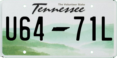 TN license plate U6471L