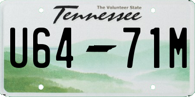 TN license plate U6471M