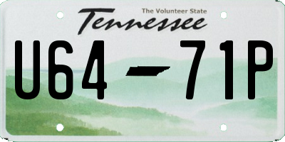 TN license plate U6471P