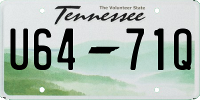 TN license plate U6471Q