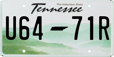 TN license plate U6471R